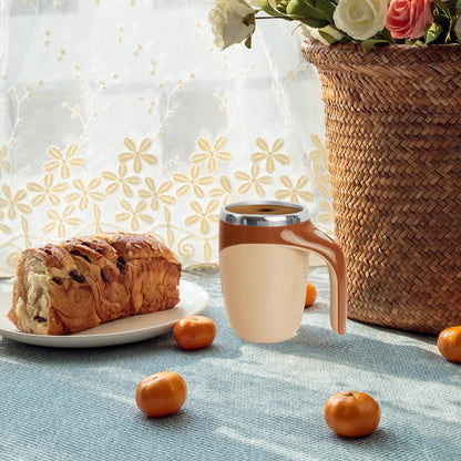 Ziloty Automatic Magnetic Stirring Coffee Mug, Rotating Home Office Travel Mixing Cup,Funny Electric Stainless Steel Self Mixing Coffee Tumbler, Suitable for Coffee, Milk, Cocoa and Other Beverages (Multicoloured)