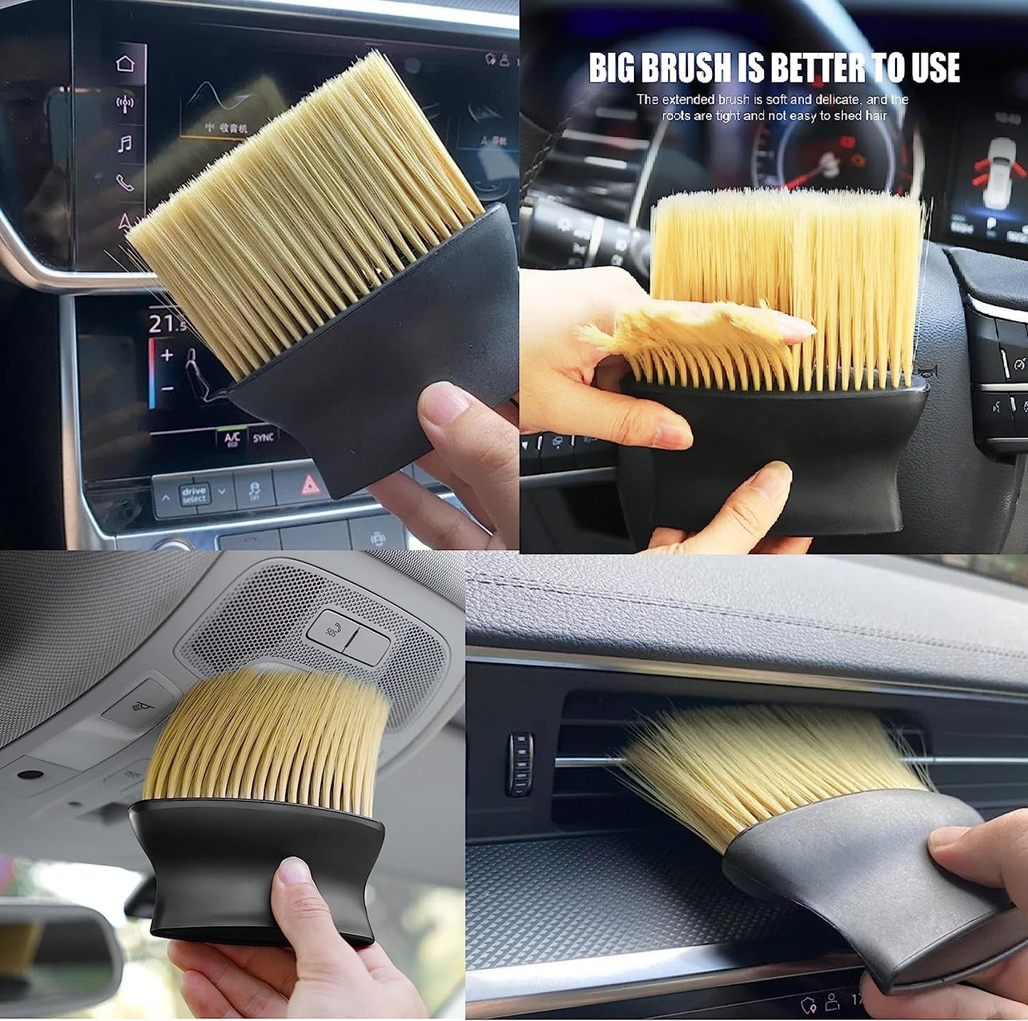 Car AC Cleaning Brush | Soft Duster for Interior Detailing