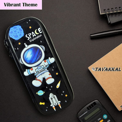 Ziloty orld EVA 3D Cover Large Capacity Pencil Case Compass with Compartments, School Supply Organizer for Students, Stationery Box, Cosmetic Zip Pouch