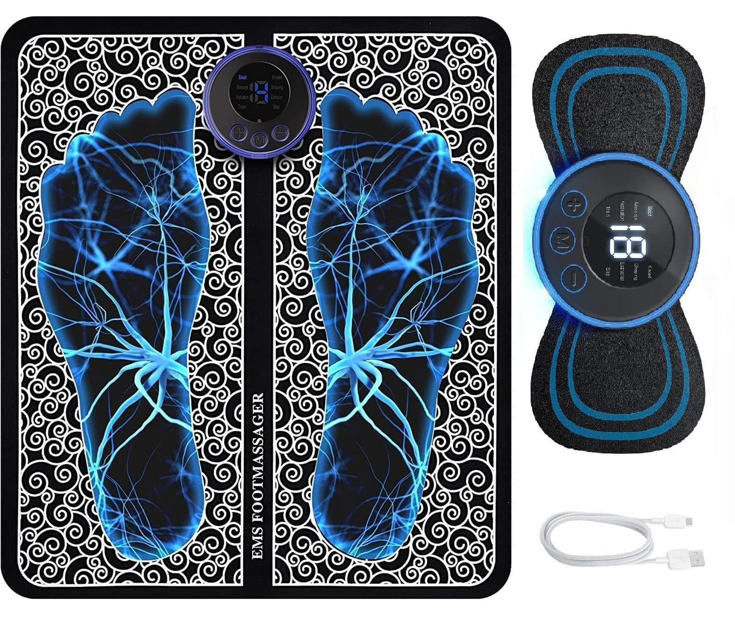 Electric EMS Foot Massager | Pad for Pain Relief & Relaxation