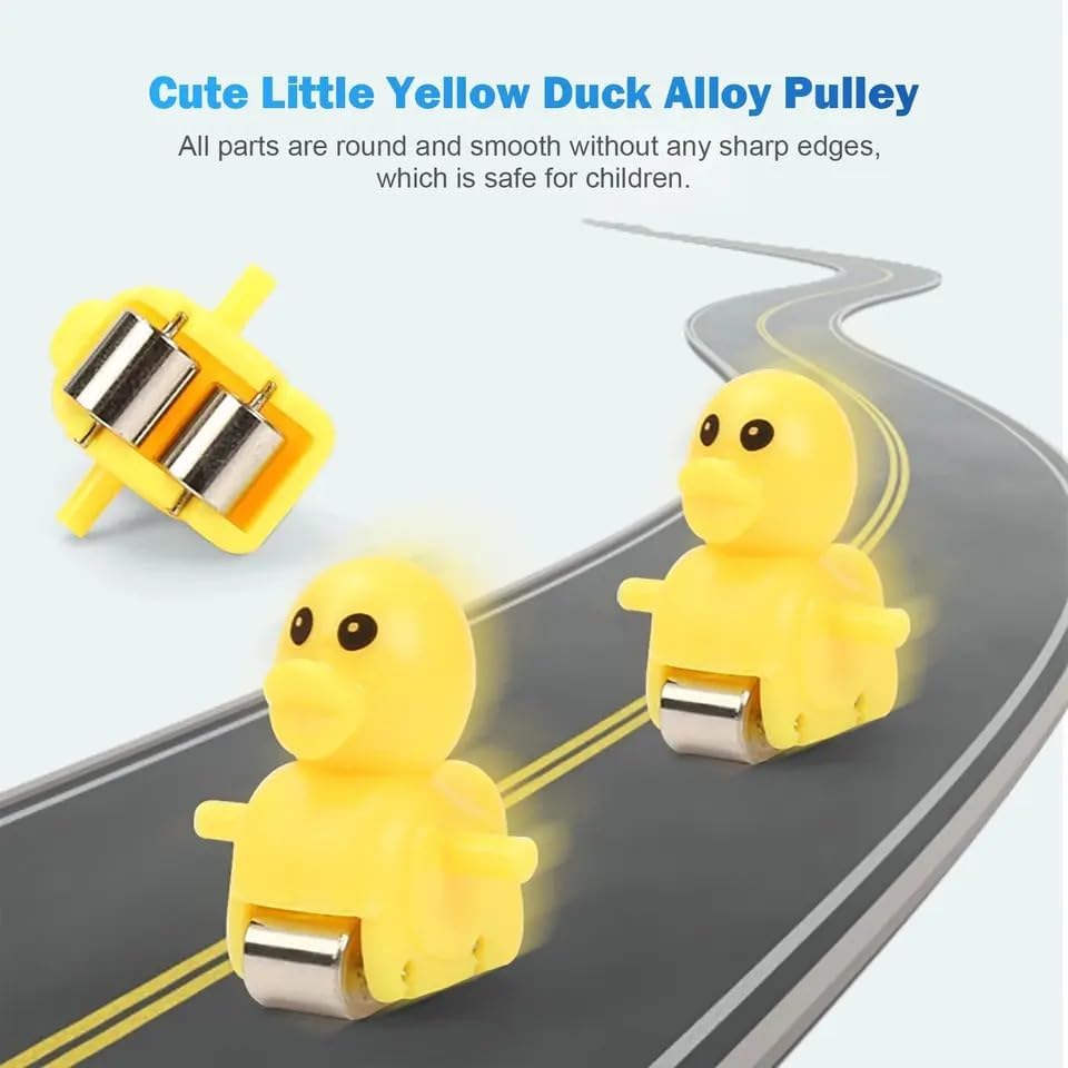 Ziloty Duck Track Toys for Kids - Small Ducks Stair Climbing Toys for Kids, Escalator Toy with Lights and Music - 3 Duck Included (Duck Track), Multicolor